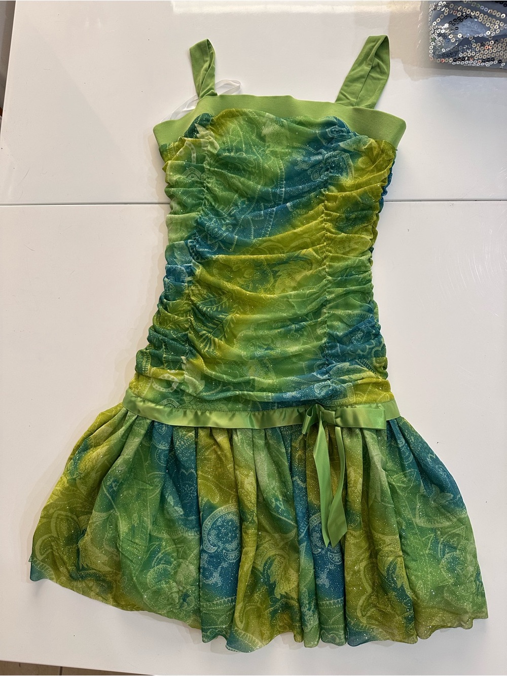 👗 Vintage Y2K Amy’s Closet Mesh Ruched Bubble Dress